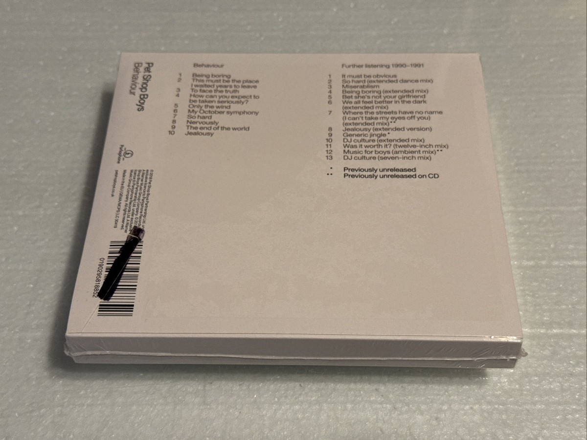 Behaviour: Further Listening 1990-1991 by Pet Shop Boys (CD, 2018
