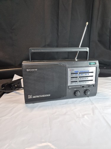 Sony TV Sound AM/FM/TV/Weather Radio Model ICF-34 Portable Works Perfect.. 
