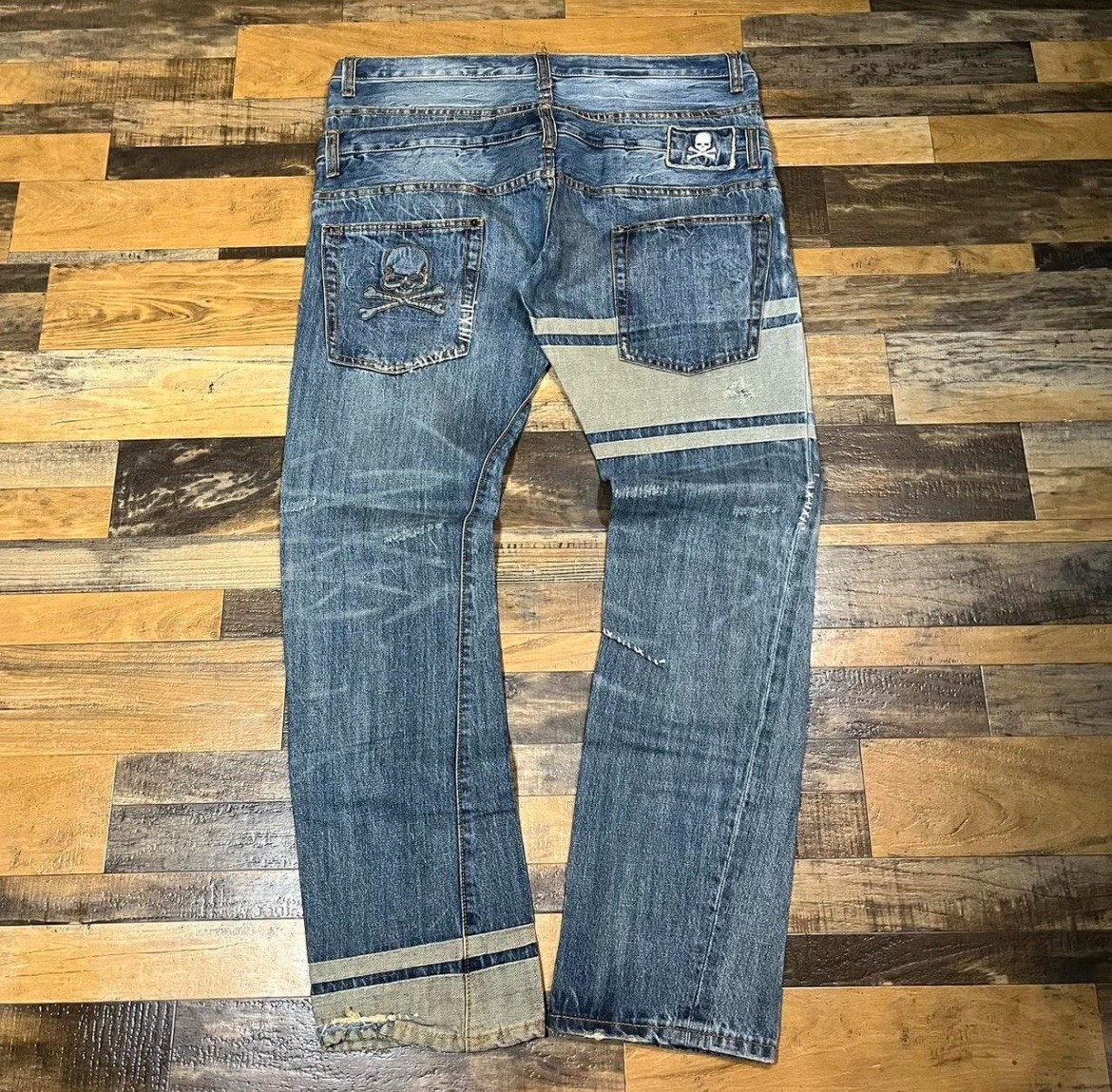 Mastermind Japan Blue Archive Patchwork Jeans A/W… - image 1