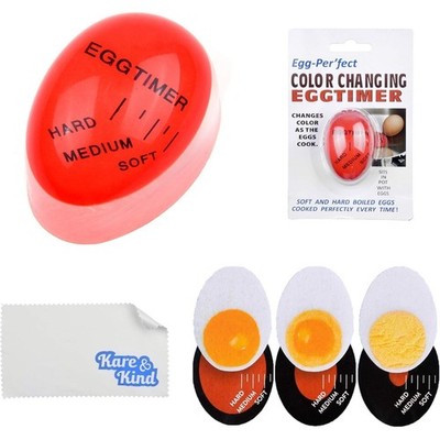 Heat Sensitive Egg Timer Color Changing Doneness Indicator for Soft Medium Hard