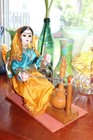 VTG Beautiful Handmade Indian Doll Woman Churning Butter Pottery Face & Hands  — photo 1