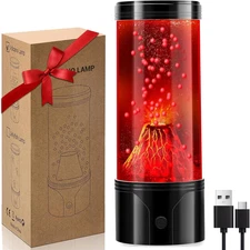 Volcano Lamp, Usb/Battery Power, Leak-Proof Sensory Mood Light for Home
