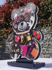 AD VAN HASSEL PopArt Sculpture LUXURY BEAR - Homage to Fendi Bear