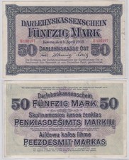 50 Mark Banknote Darlehnskasse Ostbank in Kowno 4.4.1918 (146269)