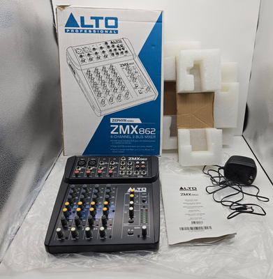 Alto Professional ZMX862 6-Channel Compact Mixer w/ Power Supply W