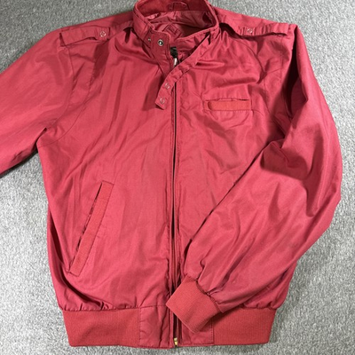 #ad VTG Aberdeen Men’s Bomber Jacket Light Blue Sz Small Members Only Style 80s $13.80