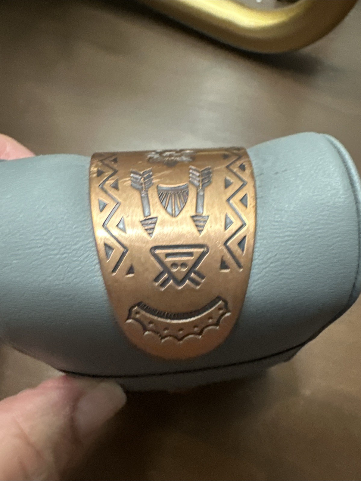 EUC ~Vintage Solid Copper Native American Thunder… - image 2