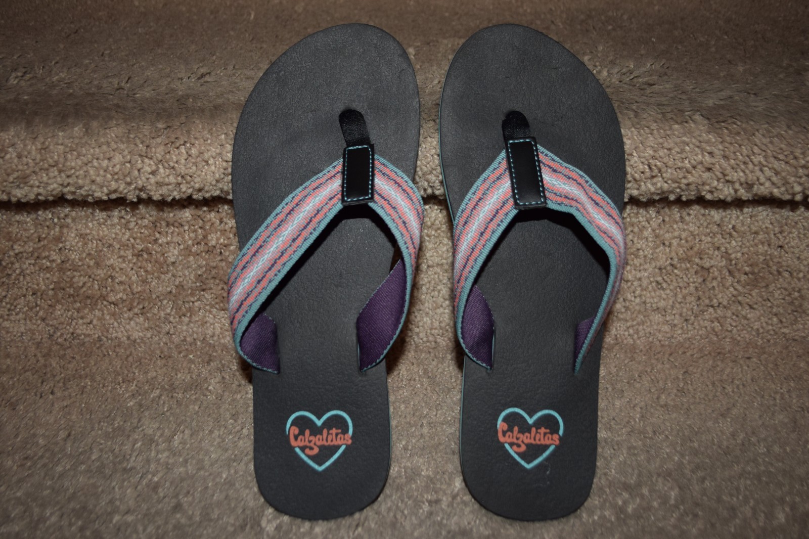 APL Sandali infradito infradito donna taglia 9 Calzaletas verde rosa viola bianco