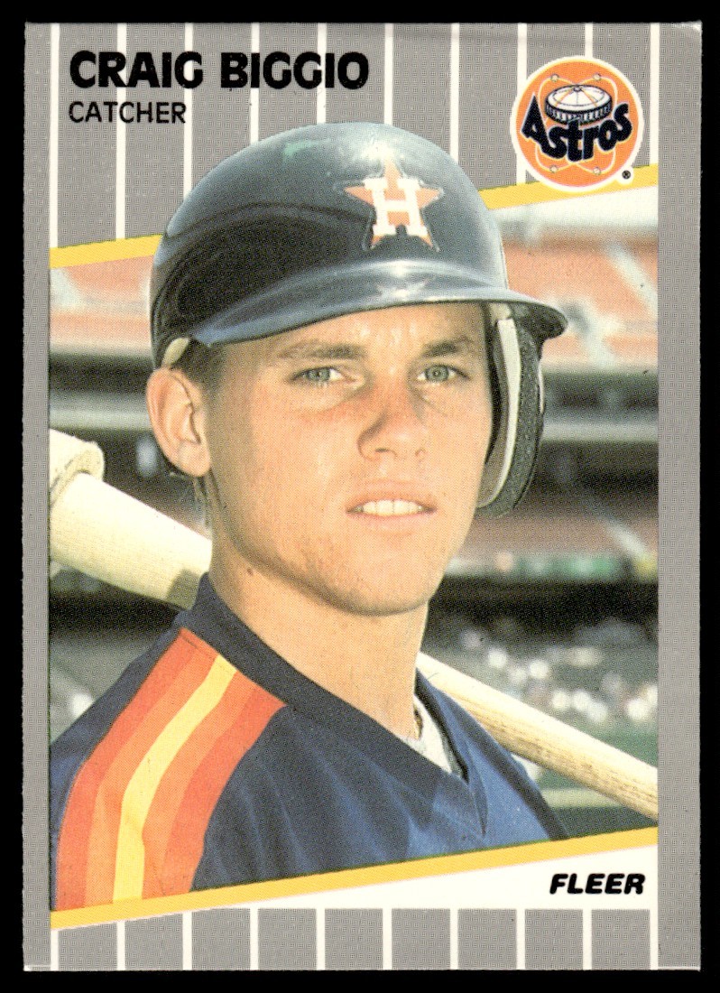 Craig Biggio #353 Baseball Cards 1989 Fleer Glossy trading card — raw and PSA graded price guide