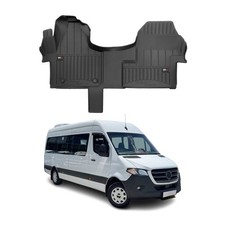 Fu&szlig;matten Gummimatten f&uuml;r Mercedes Sprinter W907 2018-2026 Premium Schwarz 1x