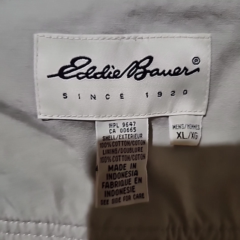 Eddie Bauer Men XL Khaki Hunting Fishing Meshing Lining Front Pockets Vest - Image 3 of 4