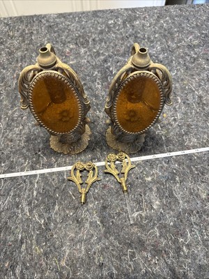 Ormolu Vintage Perfume Bottles 10  One Has Broken Glass Applicator