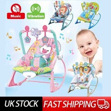 2in1-Electric Baby Bouncer Rocker Vibration Chair Infant Swing Seat Music Cradle