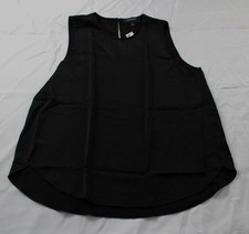 Banana Republic Women's Crew Neck Sleeveless Shell Tank Top BL1 Black Large NWT