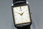 [Near MINT] Vintage SEIKO Dolce 9521-5050 26mm Silver Dial Quartz Men's Watch