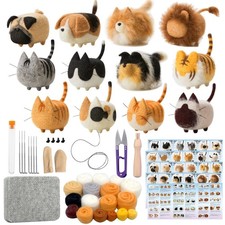 Needle Felting Kit, DIY Crafts for Adults Women, Hobby Kit with Felting Suppl...