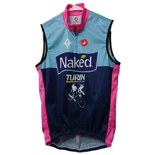 Castelli Cycling Wind Vest Men's Small Full Zip - Pass Through Zip Side Accents