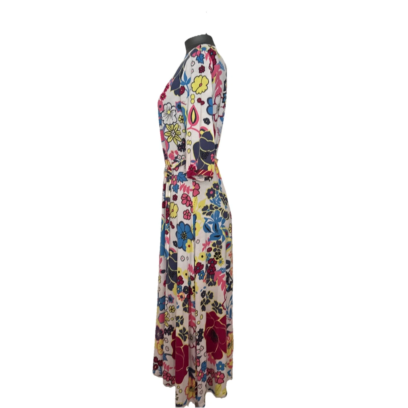 Love Moschino Vestito Donna Multicolore Floreale Vestibilità Svasata Taglia: It 44 Uk 12