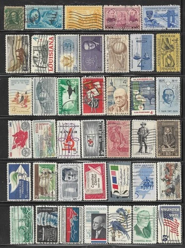 US United States Stamp Packet Lot of 40 Stamps off paper USA Collection used
