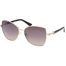 Guess Women's Sunglasses Gold Metal Butterfly Shape Full Rim Frame GU00259 5932G