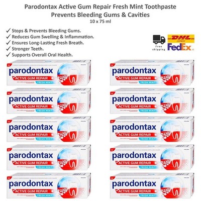 Parodontax Active Gum Repair Fresh Mint Toothpaste, Prevents Bleeding Gums 10x