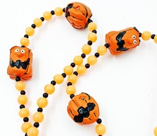 Pumpkins Laughing Halloween Bead Necklace Party Favor Pumpkin Jack O Lanterns