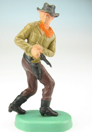 ALTFIGUR - Cowboy mit Colt auf Bodenplatte - 1975 - Ü-Ei Figur - Picture 1 of 3