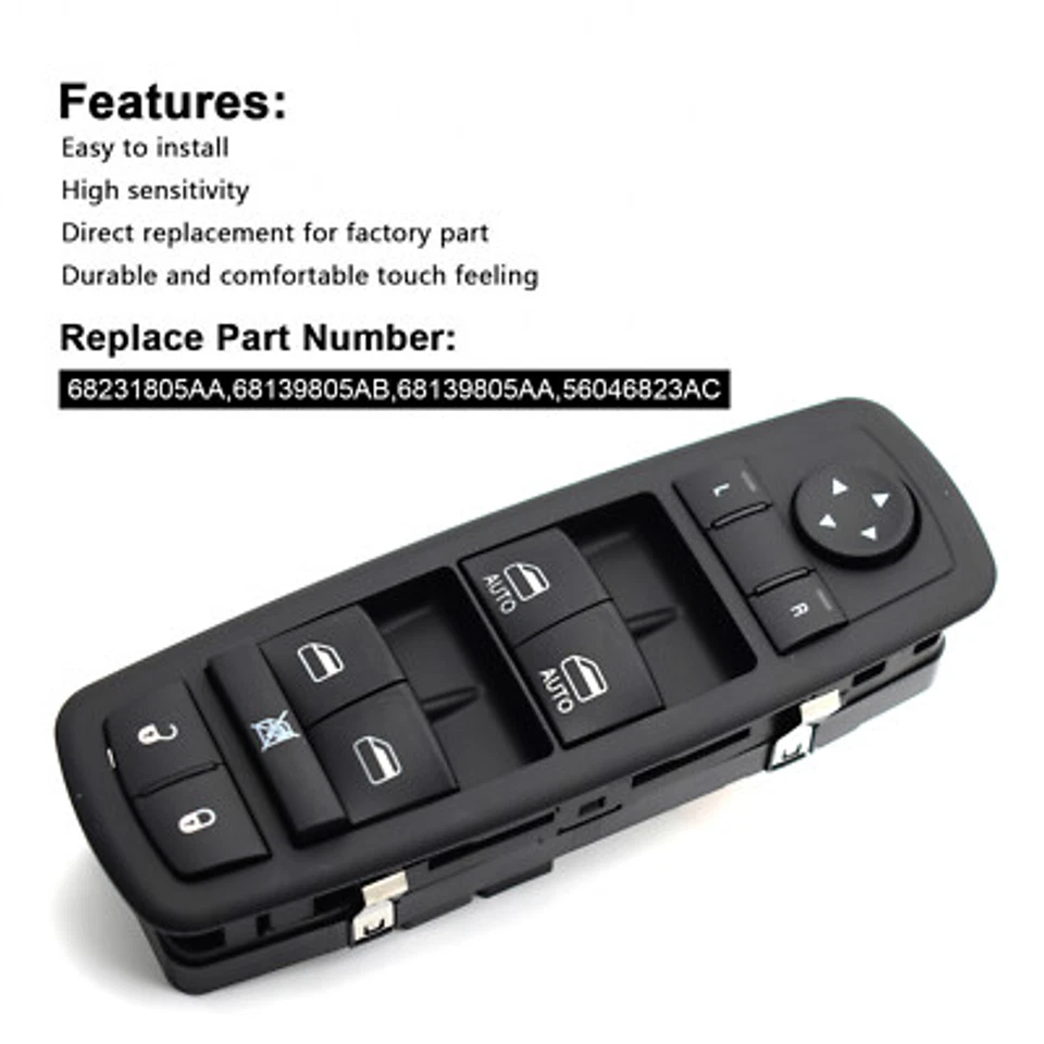 Interruptor de ventana Power Master para Dodge Chrysler 200 300 Charger Ram 1500 2500 3500 Foto 4 de 4