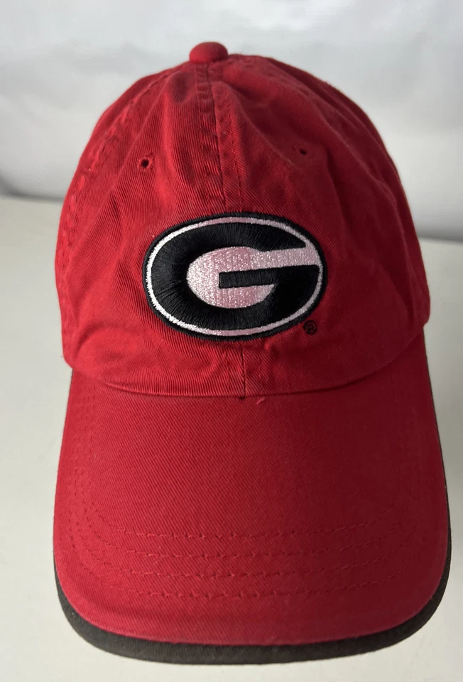 Georgia Bulldogs Hat Cap DAWGS Spellout Helmet Logo Strapback NCAA - Image 3 of 4