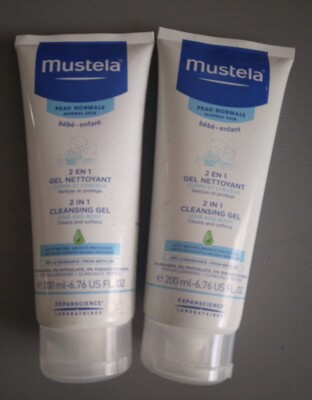 2 Pack Mustela Baby 2-in1 Cleansing Gel Body & Hair Cleanser w/Avocado, 6.76oz 