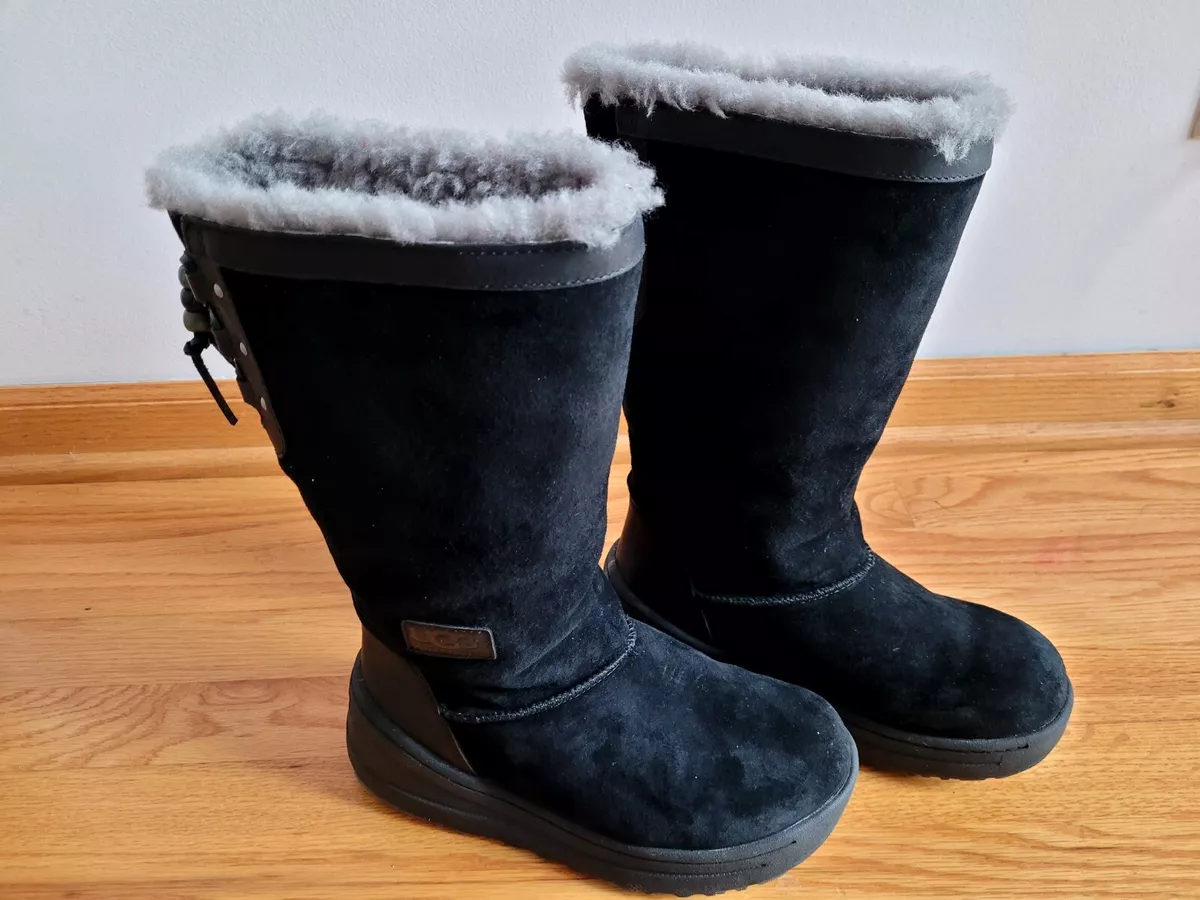 Womens black ugg boots size cheap 7