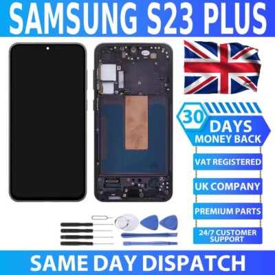 Für Samsung Galaxy S23 Plus S916 TFT LCD Display Touchscreen Digitizer + Rahmen UK