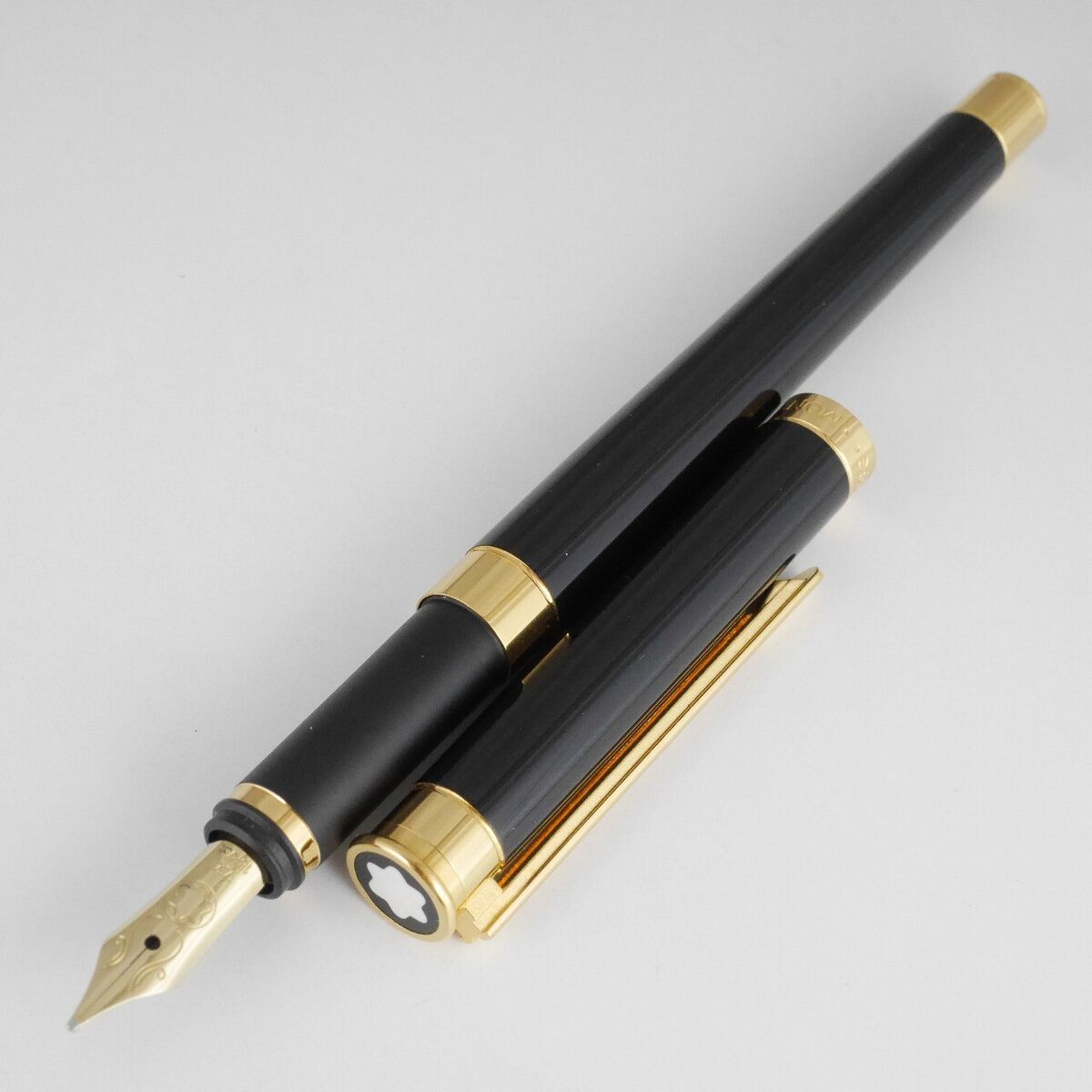Montblanc Noblesse Black Lacquer Fountain Pen M (Excellent Montblanc Noblesse Black Lacquer Fountain Pen M (Excellent