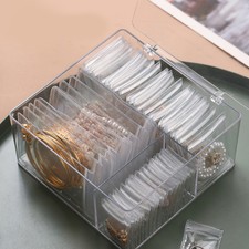 Clear Plastic Box Jewelry Beads Display Compartment Storage Container Case