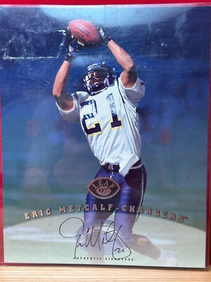 Eric Metcalf Chargers Leaf 97 Series Authentic Hand Signed 8x10 card