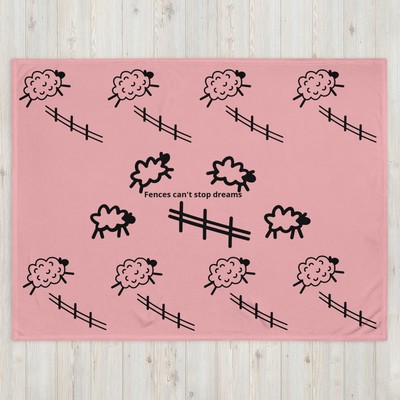 Fences Don t Stop Dreams Throw Blanket