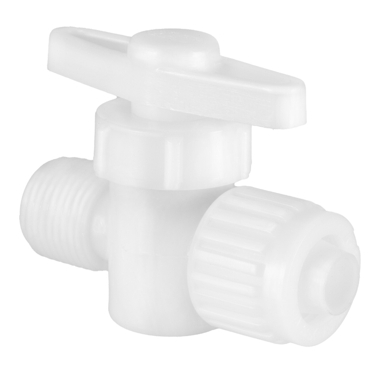 RecPro Flair It RV Plumbing Fittings 1/2" Plastic Straight Stop Valve