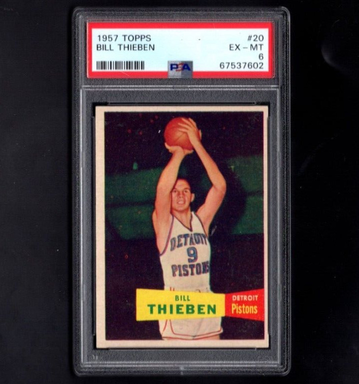 1957 Topps Baskeball No 20 Bill Thieben PSA 6