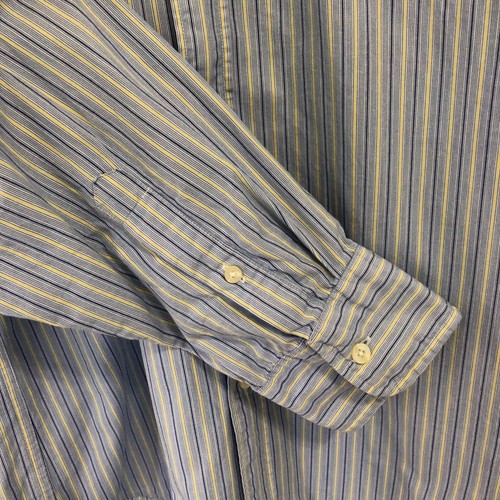 J Crew Mens Shirt Sz Large Blue Stripe Long Sleeve Button Down Tailored Fit Top - Picture 4 of 6
