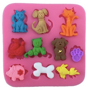 Silikon 3d Backform Hund Katze Fondant Torte Ausstechform Deko