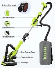 7.2A Electric Drywall Sander with Vacuum Dust Collection, Full Green, NEW