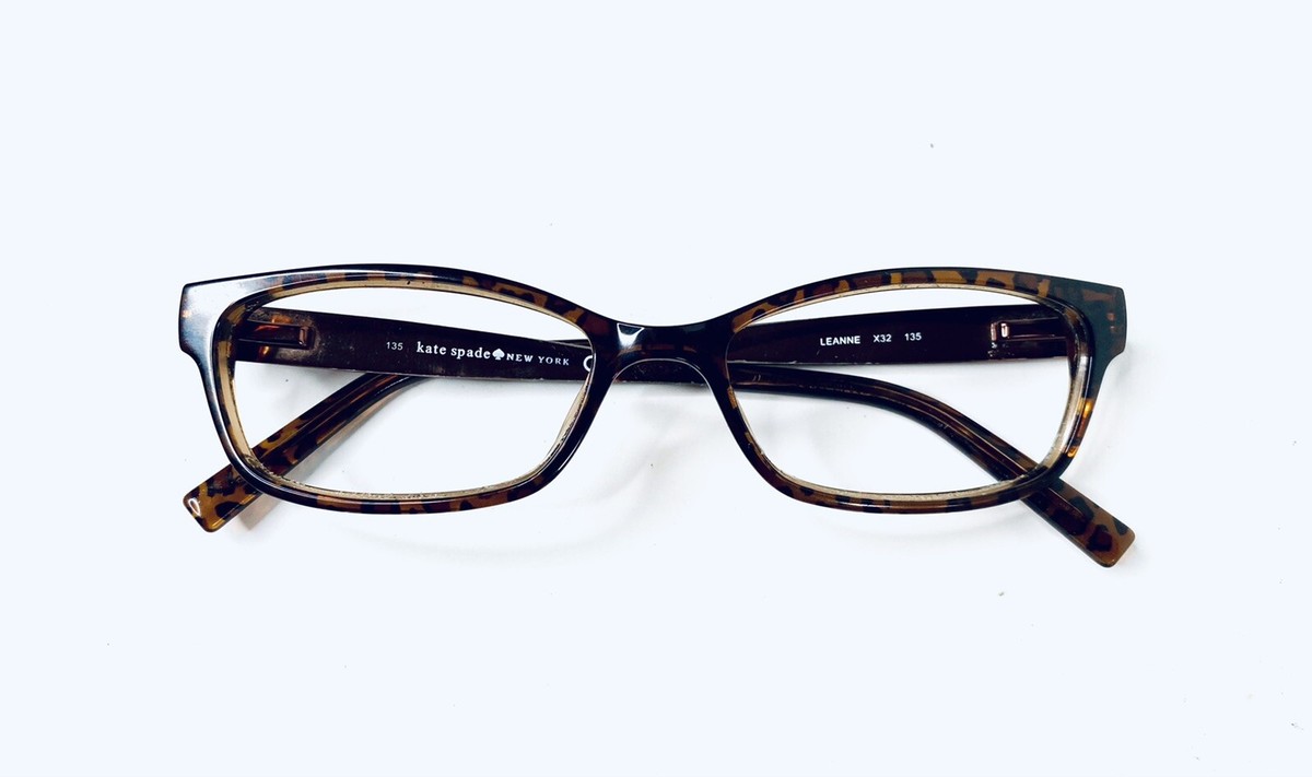 Kate Spade NY Leopard Rectangular Glasses W Copper Metal  display picture 1