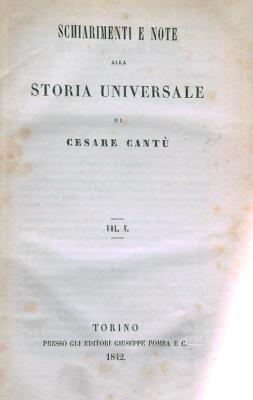 ERLÄUTERUNGEN UND HINWEISE ZUR WELTGESCHICHTE. BAND V CANTU' CESARE