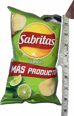 6-Pk Sabritas Limon   Potato Chips Lime Flavor 45gr/1.59oz ea.