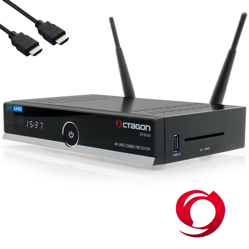 OCTAGON SF8008 Linux 4K Combo Receiver UHD E2 DVB-S2X & DVB-C/T2 USB DUAL WLAN - Bild 3 von 4