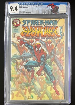 SPIDER-MAN: MAXIMUM CLONAGE - ALPHA #1 (Marvel, 1995) CGC 9.4 WP - CUSTOM LABEL
