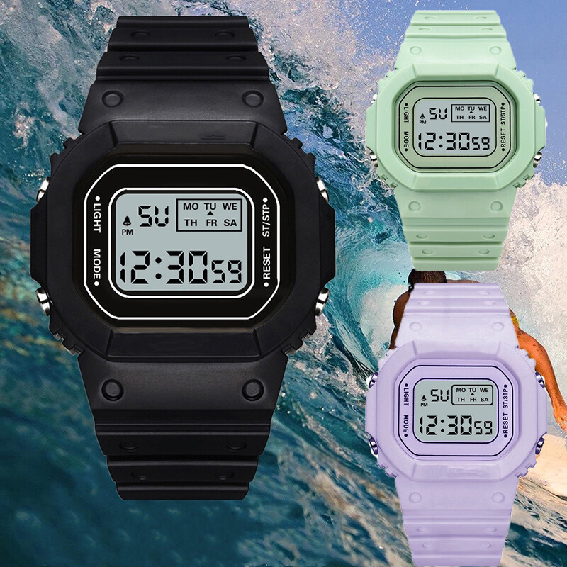 Unisex Waterproof Digital Sports Watch Silicone Luminous Watch Wrist Watch AU