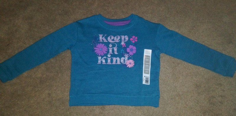 Girl Size S 6/6x Sweat Shirt * "KEEP IT KIND" Falls Creek * Brand New