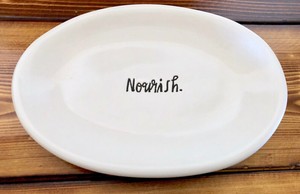Rae-Dunn-Magenta-Oval-White-Farm-Snack-Side-Plate-Tray-Platter-NOURISH