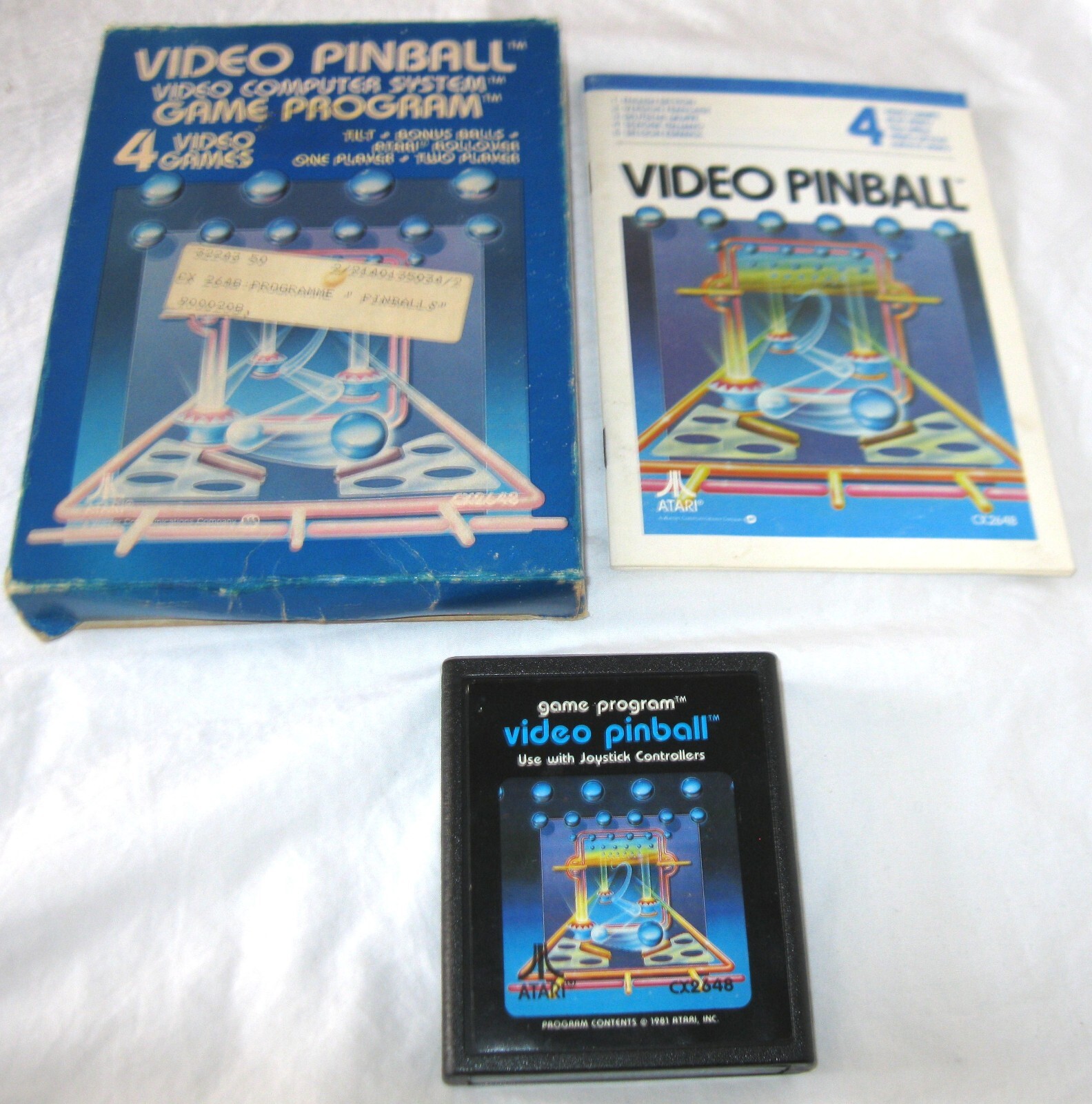 video pinball authentique version originale atari 2600